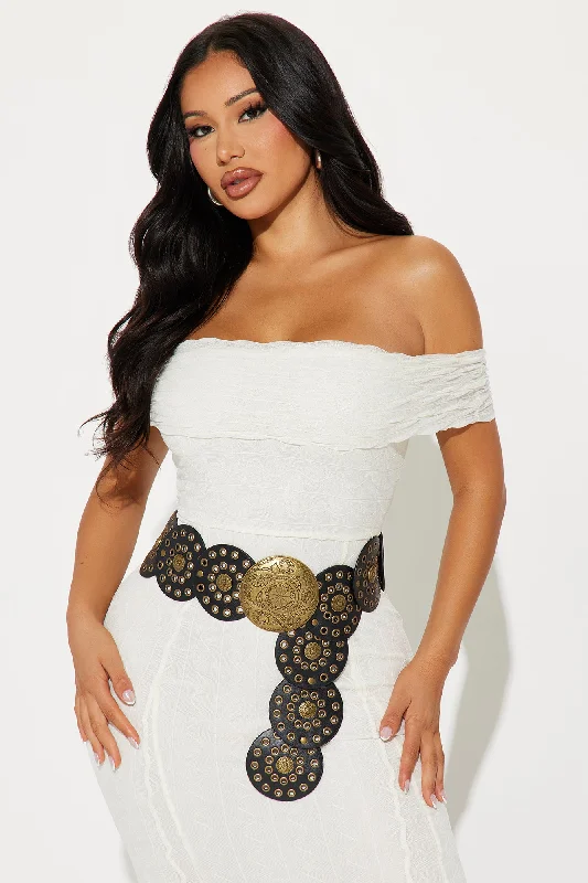 Sophie Belted Maxi Dress - Cream