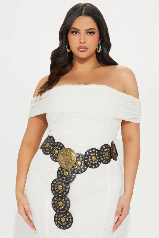 Sophie Belted Maxi Dress - Cream