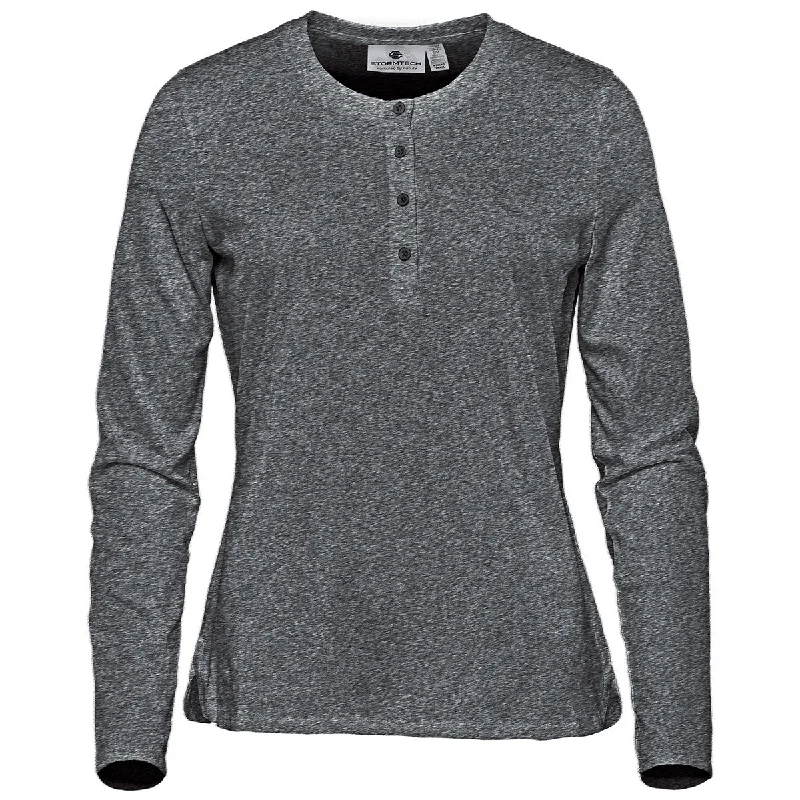 Stormtech Women's Graphite Heather Torcello Long Sleeve Henley