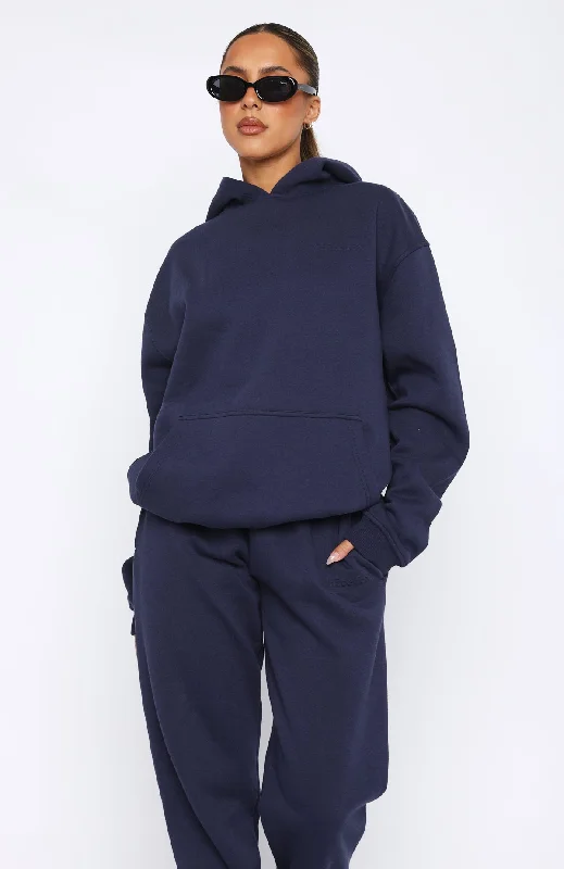 Work Through It Oversized Hoodie Navy