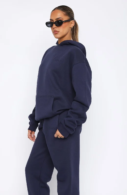 Work Through It Oversized Hoodie Navy