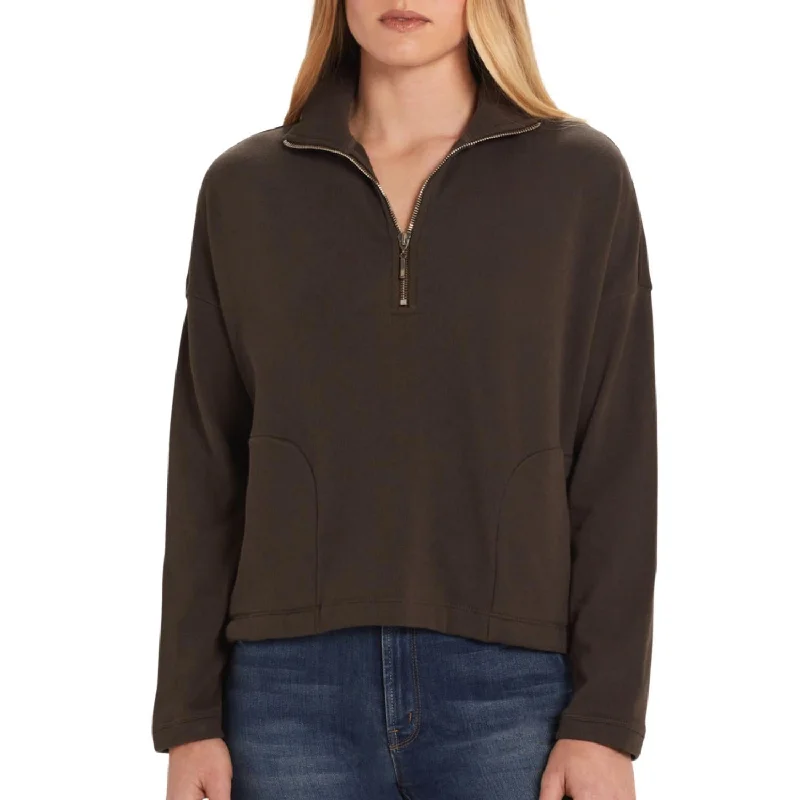 Yosemite Quarter Zip Sweater In Brown