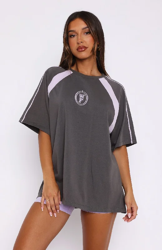 You're Out Of Luck Oversized Tee Charcoal