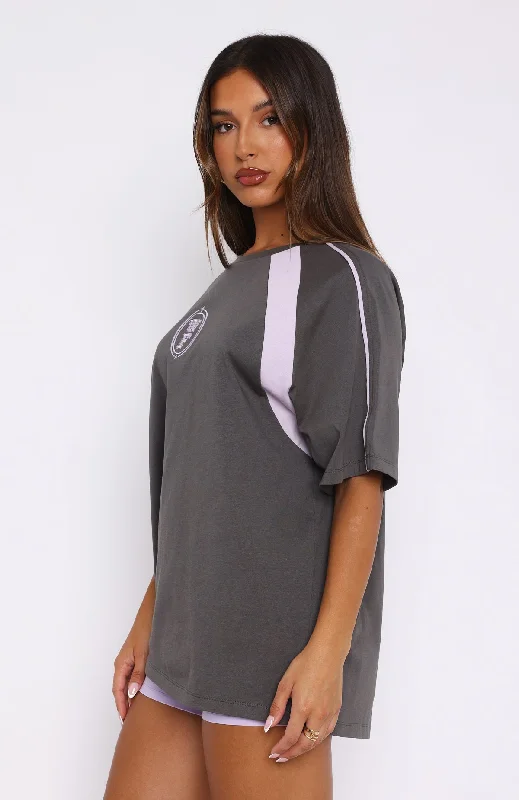 You're Out Of Luck Oversized Tee Charcoal