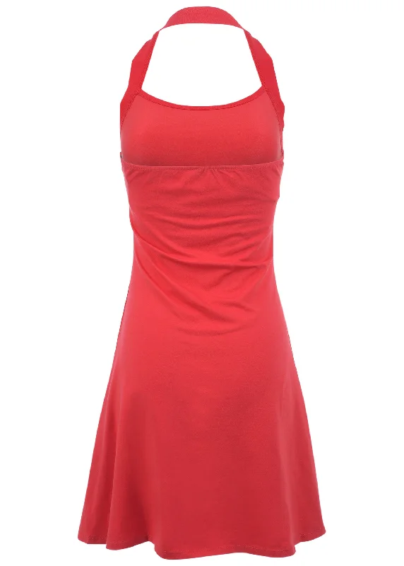 Halter neck dress - Red