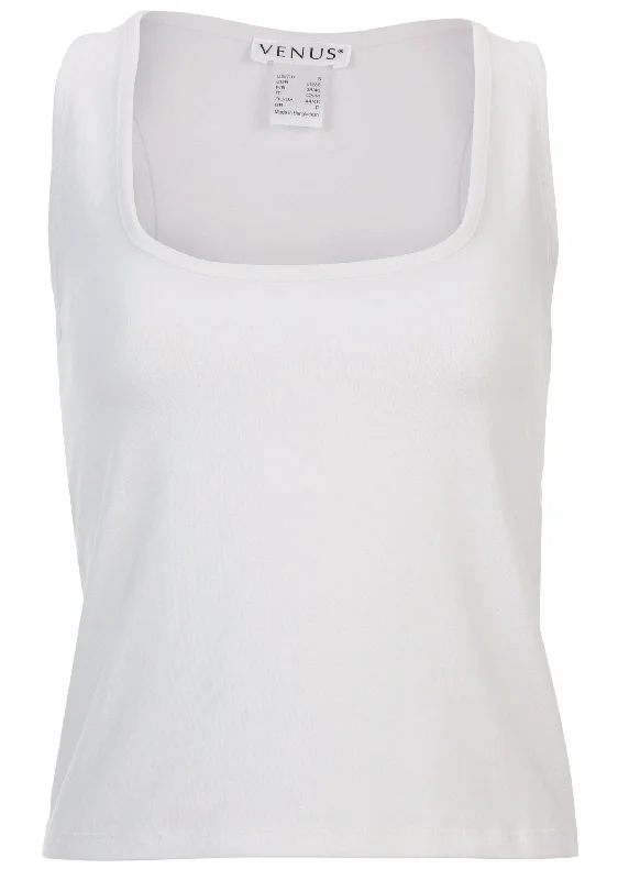 Short and chic tank - White