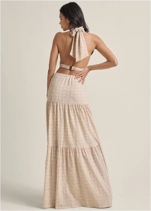 Cut out maxi dress - Off White