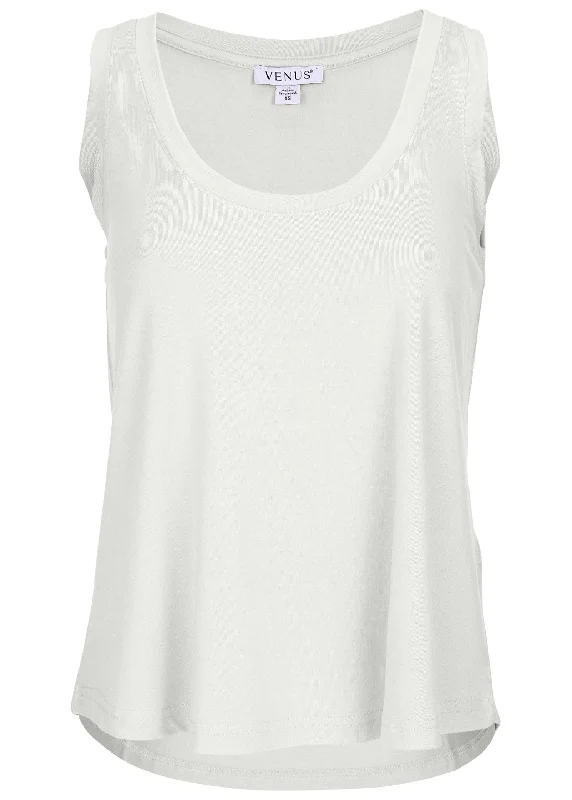 Scoop neck tank - Off White