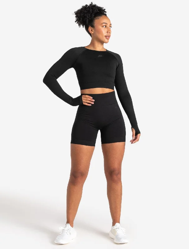 ADAPT 2.0 Seamless Crop Top - Blackout