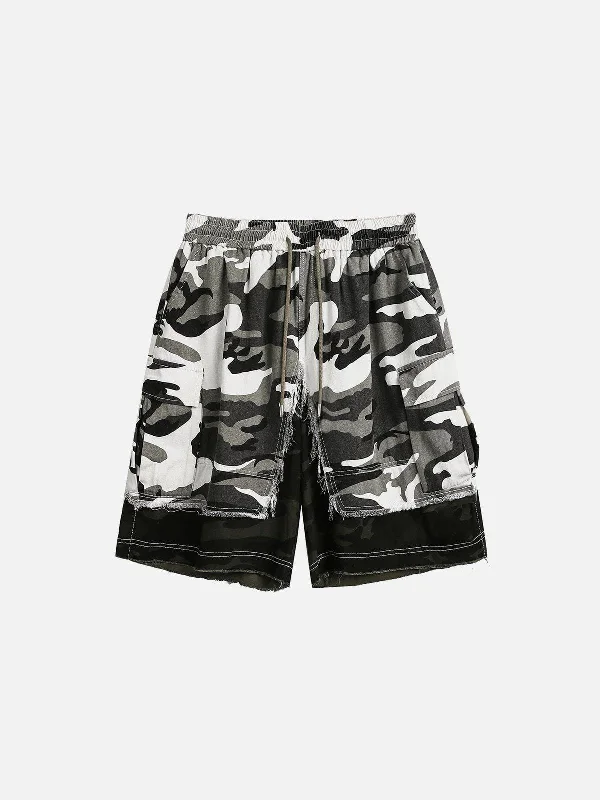 Aelfric Eden Camouflage Patchwork Shorts