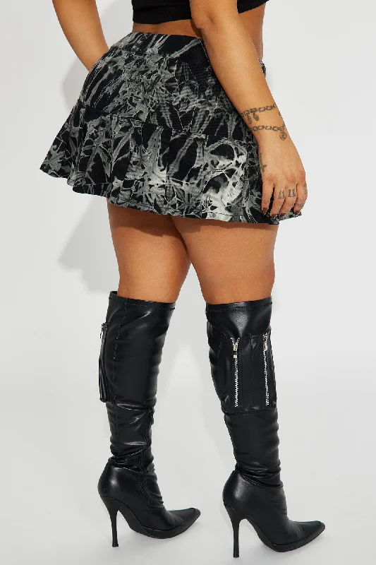 All Shook Up Micro Mini Skirt - Black/combo