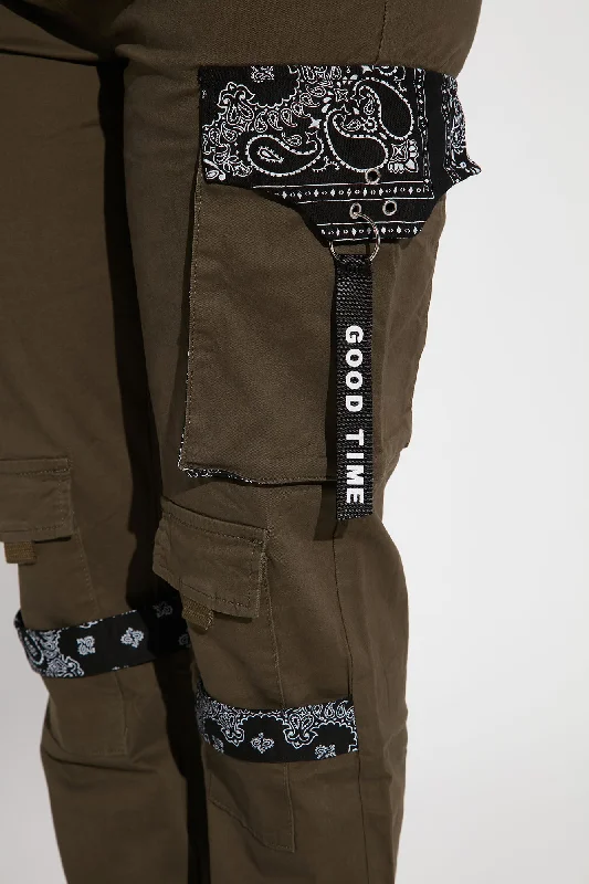 Always A Good Time Cropped Cargo Jogger - Olive