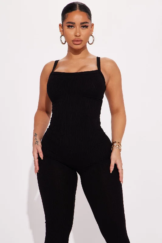 Annabel Light Snatched Jumpsuit - Black