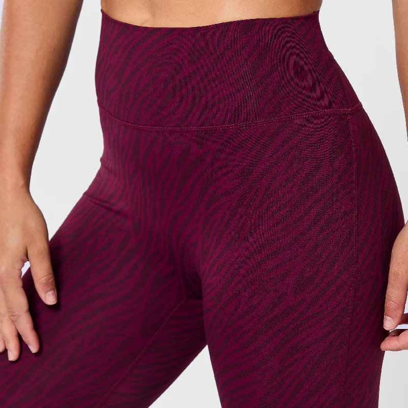 Anti-Slip Leggings 27"" - Pickled Beet Print