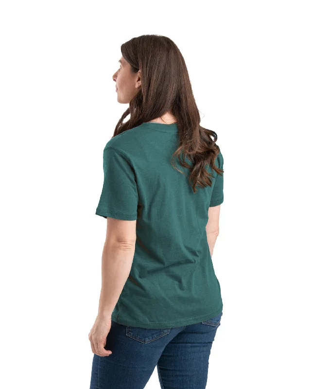 Berne Womens Performance Dark Teal Cotton Blend S/S T-Shirt