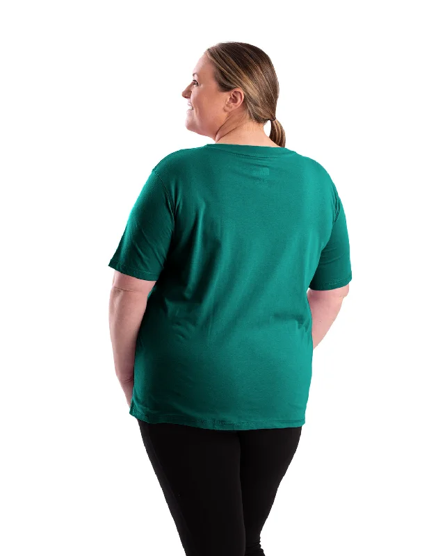 Berne Womens Performance Dark Teal Cotton Blend S/S T-Shirt