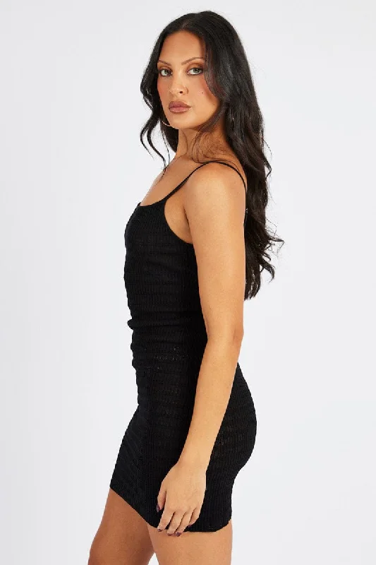 Black Knit Dress Sleeveless