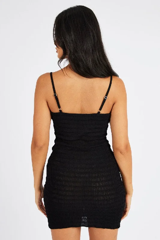 Black Knit Dress Sleeveless