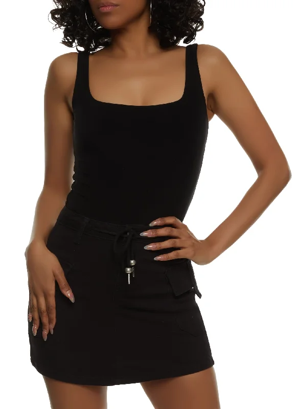 Sleeveless Square Neck Bodysuit