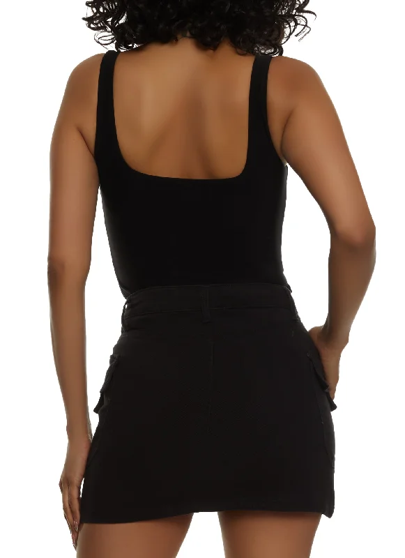 Sleeveless Square Neck Bodysuit