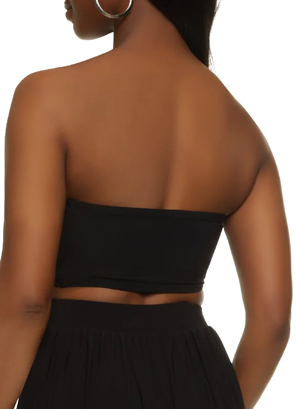 Tie Front Bandeau Top