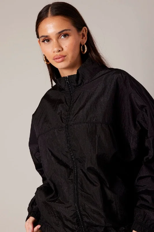 Black Track Jacket Long Sleeve