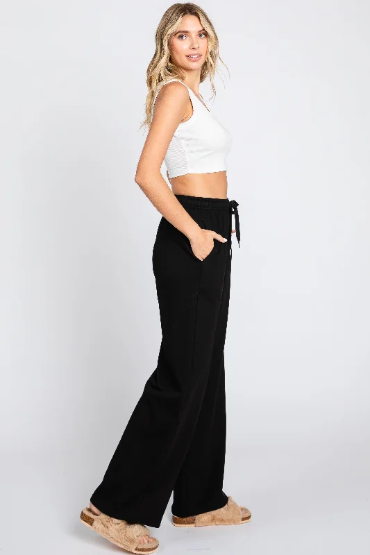 Black Wide Leg Joggers