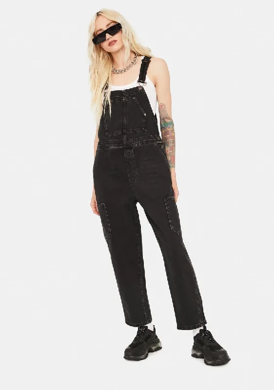 Black Workwear Dungarees