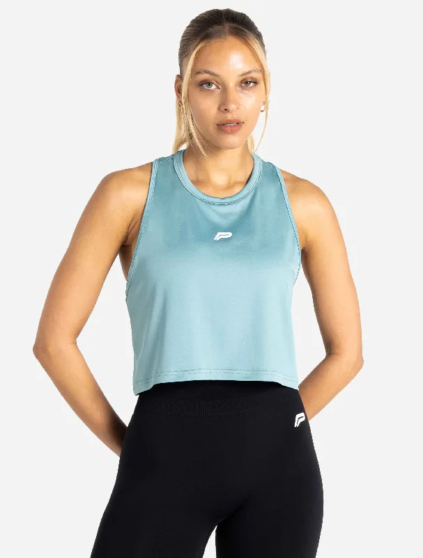 BreathEasy® Crop Vest - Dusky Blue