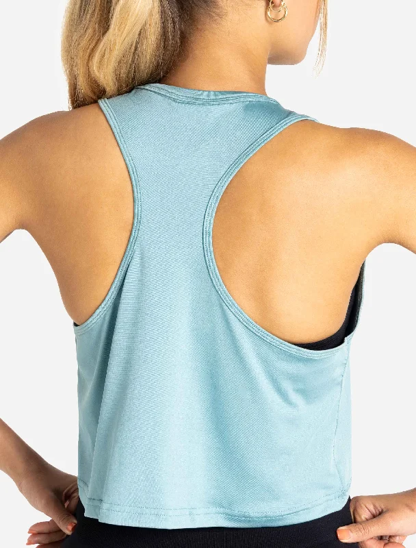 BreathEasy® Crop Vest - Dusky Blue