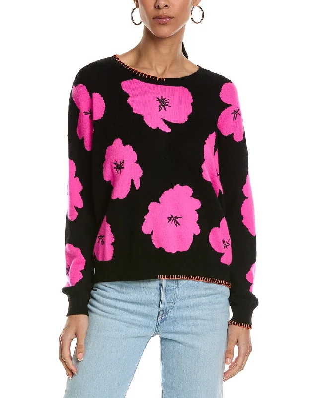 Brodie Cashmere Funky Floral Cashmere Sweater