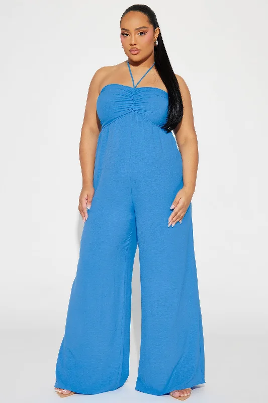 Cabana Beach Jumpsuit - Blue