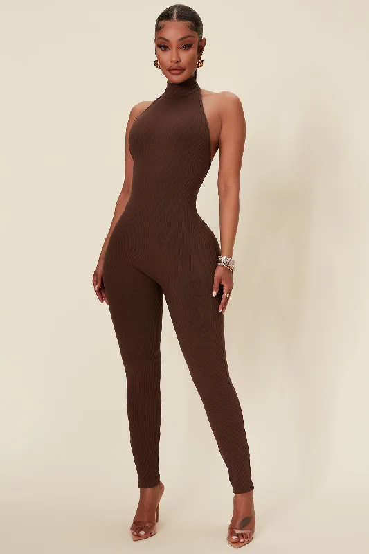 Cassandra Light Snatched Jumpsuit - Brown