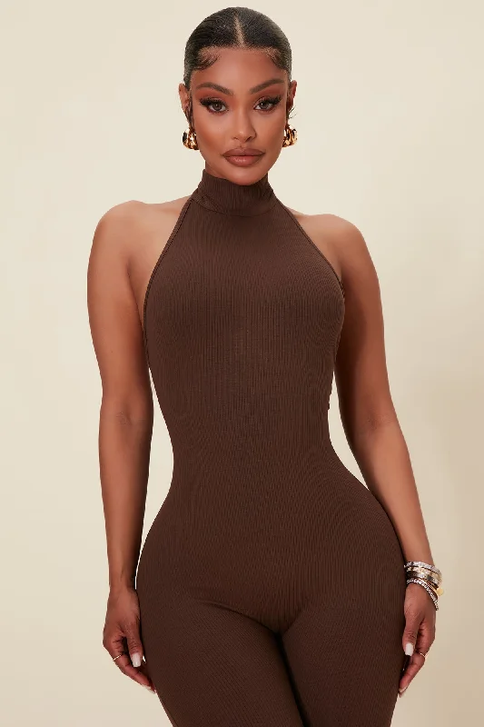 Cassandra Light Snatched Jumpsuit - Brown