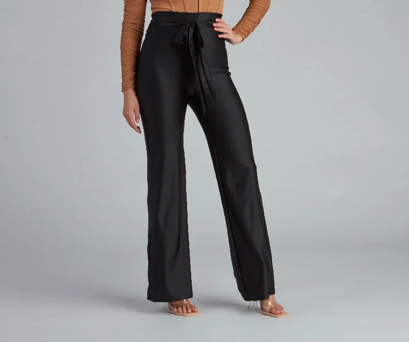 Chic Tie-Front Wide-Leg Pants