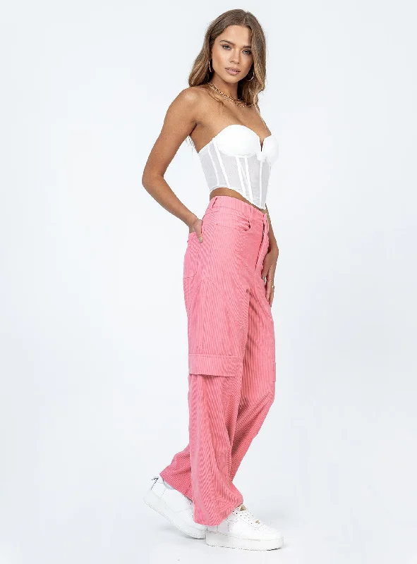 City Loop Cord Pant Pink