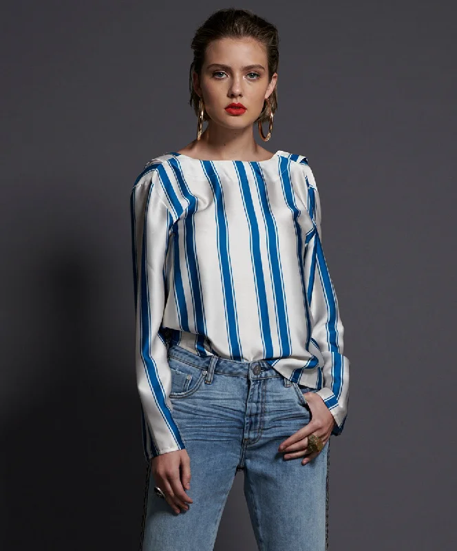 COCKTAIL STRIPE BACKLESS CHLOE TOP