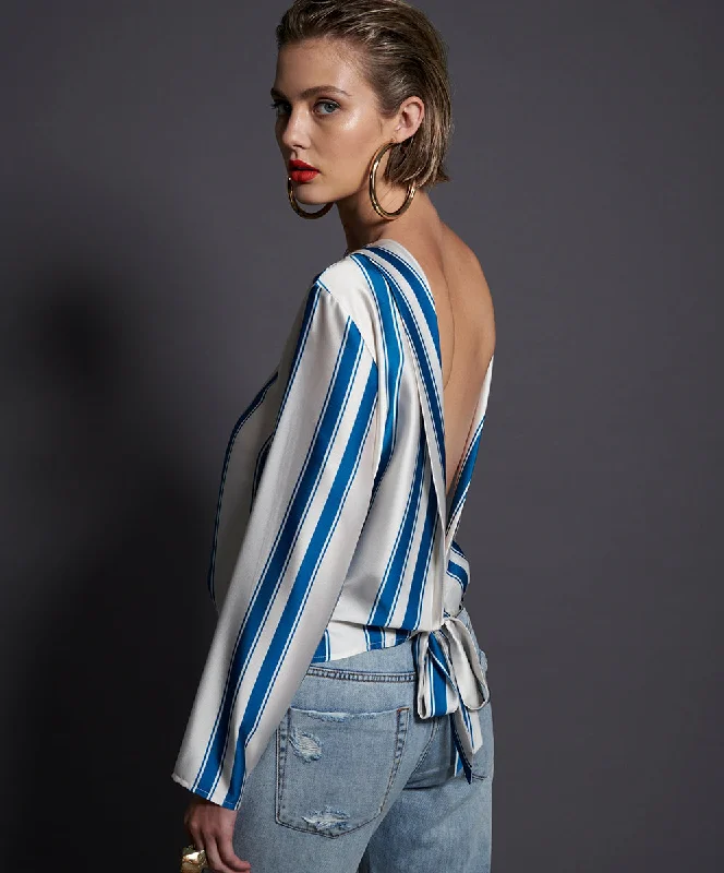 COCKTAIL STRIPE BACKLESS CHLOE TOP