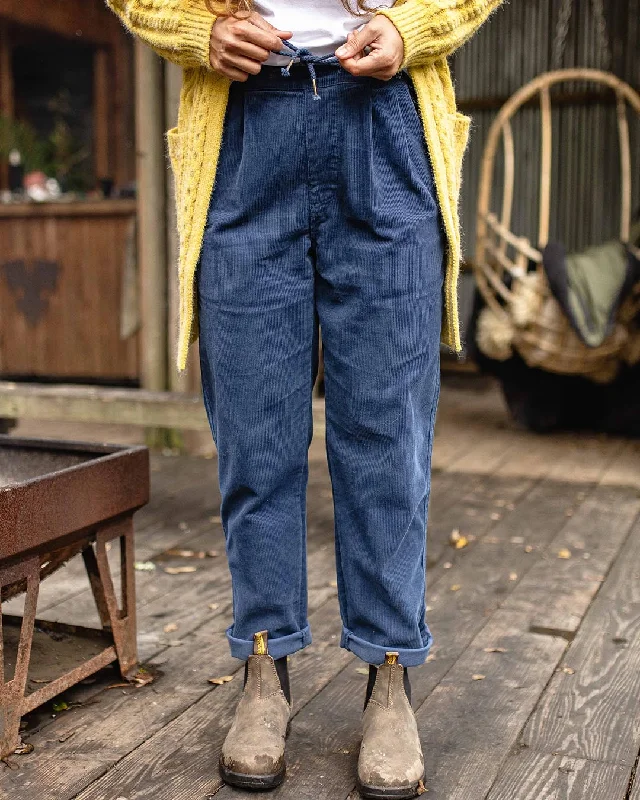 Compass Recycled Corduroy Pants - Dark Denim