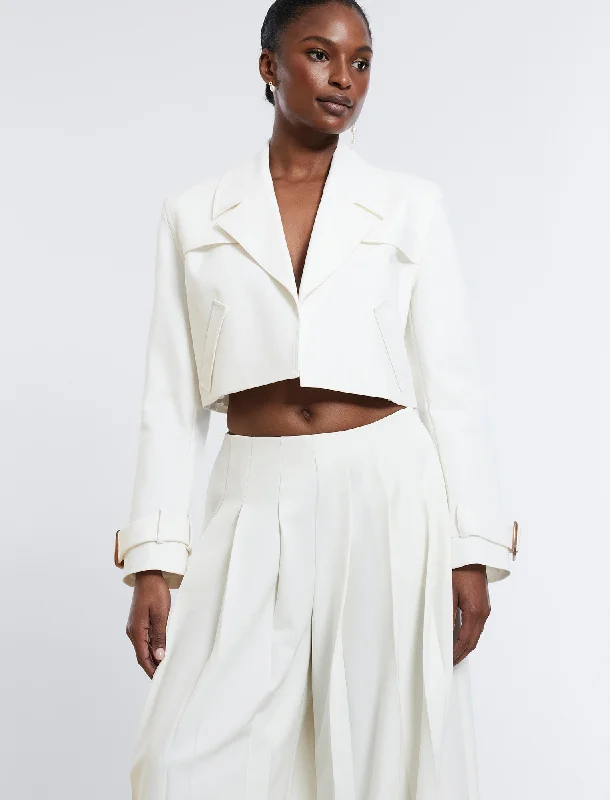 Cropped Trench Jacket