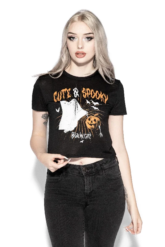 Cute & Spooky - Flowy Crop Tee