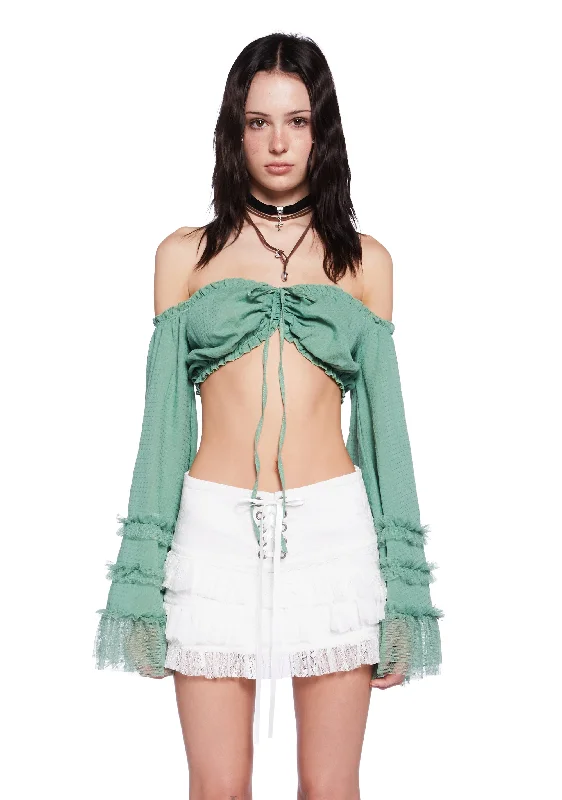 Desert Dancing Crop Top - Green