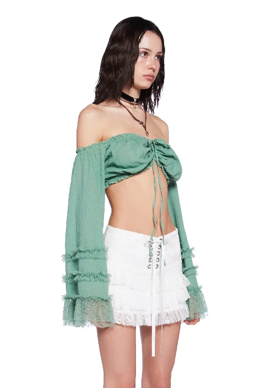 Desert Dancing Crop Top - Green