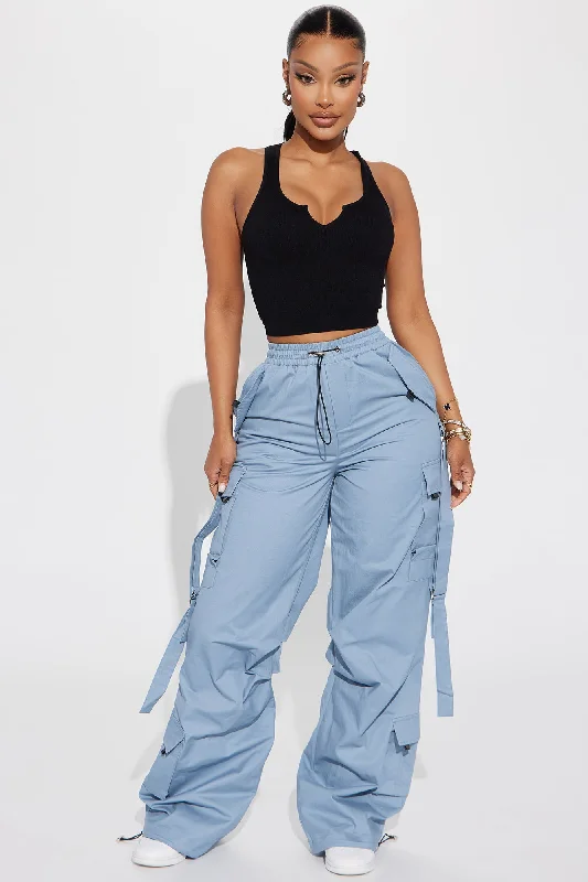 Don't Mess Around Cargo Pant - Slate Blue