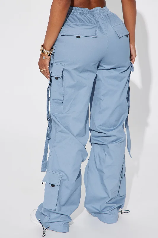 Don't Mess Around Cargo Pant - Slate Blue