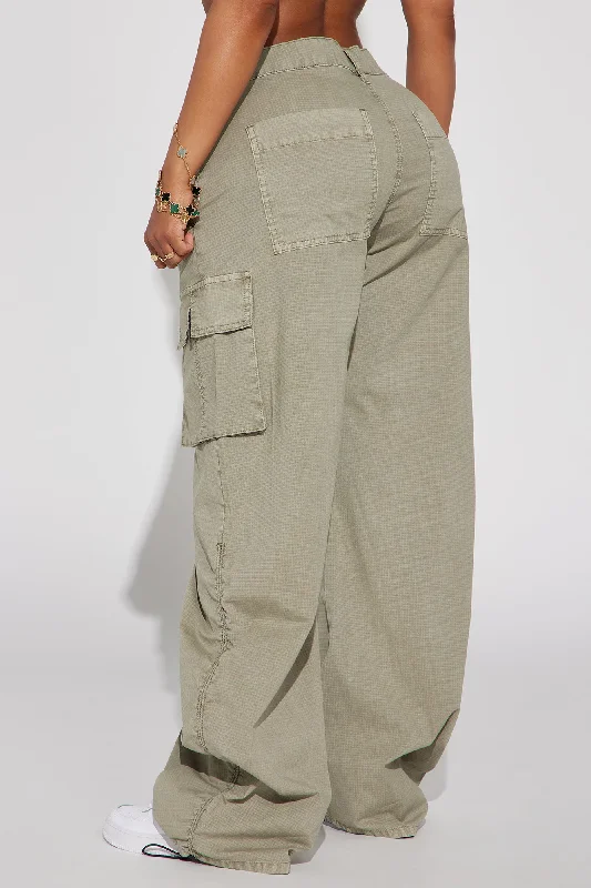 Don't Stop Me Ripstop Cargo Pant - Sage