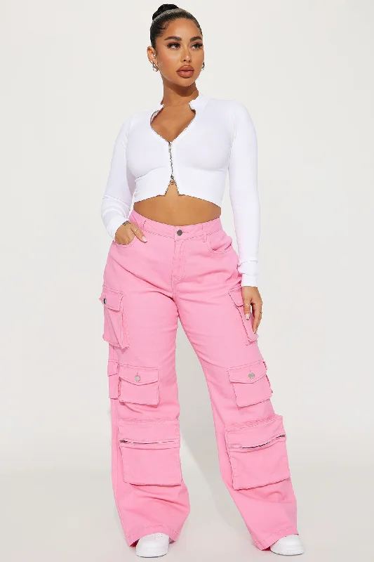 Elliana Cargo Pant - Pink