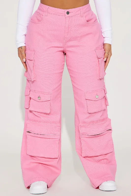 Elliana Cargo Pant - Pink