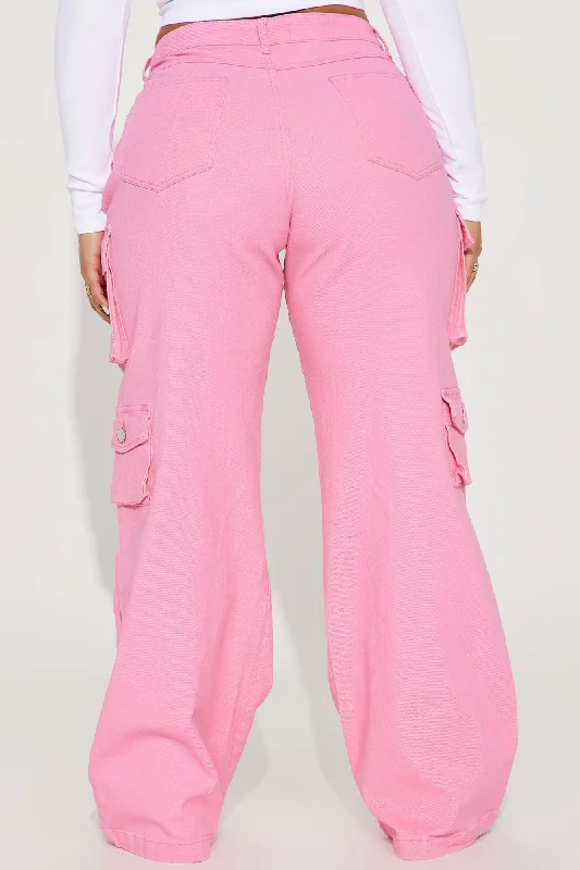 Elliana Cargo Pant - Pink