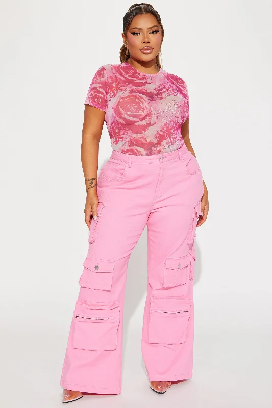 Elliana Cargo Pant - Pink